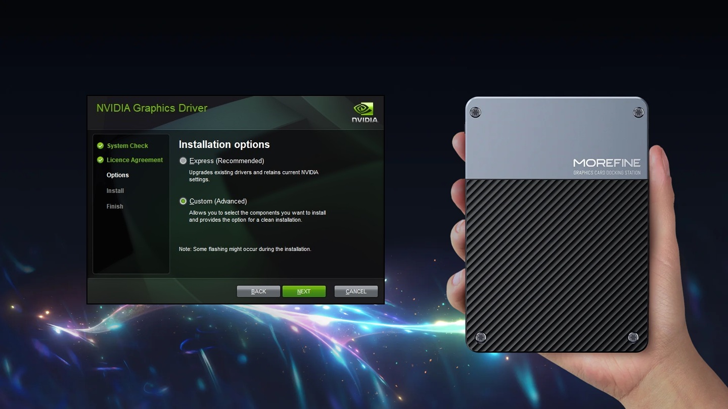 Morefine G1 DIY NVIDIA Drivers